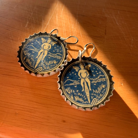 4/$25 Bottle cap earrings!!! - Picture 2 of 3